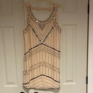 Forever 21 Beige Sequin Mini Dress